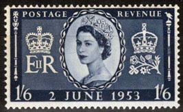 ZAYIX Great Britain 316 MH 1s6p Queen Elizabeth Coronation 111922-Chaiet-S03 - £4.78 GBP