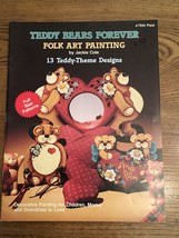 Teddy Bears Forever, Folk Art Painting by Jackie Cole, 13 Teddy Theme De... - $4.99