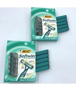 10 Bic Softwin Razors Twin Blade Shavers Aloe &amp; Vitamin E dated 2001 HB - £10.63 GBP