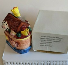 Noah&#39;s Ark Express Productions Ceramic Ceramic Cookie Jar Container Bible Story - £15.94 GBP