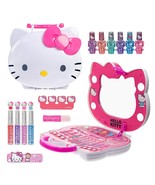 Hello Kitty Face Light Up Makeup Vanity Set for Girls Includes Nail Eye ... - $62.99