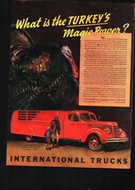 1938 International Delivery Truck Print Ad, Pre WWll Advertisement Thanksgiving - £20.77 GBP