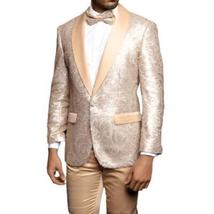 Men Insomnia Manzini Jacket Stage Performer Singer Prom MZE168 Champaign Sequin image 3