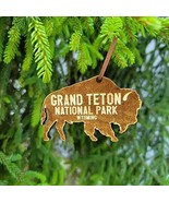 Grand Teton National Park Christmas Ornament Bison 3.75&quot; Wyoming Buffalo WY - £14.73 GBP