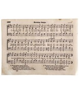1865 Morning Songs Victorian Sheet Music Small Page Rare Happy Voices PC... - $34.17 CAD