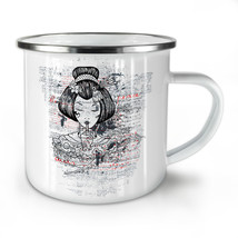 Gothic Asian Lady NEW Enamel Tea Mug 10 oz | Wellcoda - £20.31 GBP