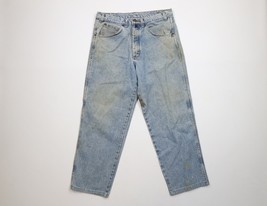 Vintage 90s Streetwear Mens 32x28 Thrashed Straight Leg Denim Jeans Blue... - $44.50
