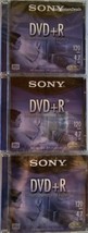 (3)Sony DVD+R Recordable Disc 120min  - £14.61 GBP