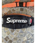 Supreme Fanny Pack Orange Black Adjustable Strap Clip Buckle Waist Bag - £78.52 GBP