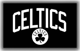 Boston Celtics Basketball Team Memorable Flag 90x150cm 3x5ft Best Black Banner - £11.95 GBP