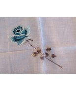 Vintage Swiss Embroidery Cotton Hanky Floral Still With Tag - £7.04 GBP