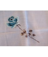 Vintage Swiss Embroidery Cotton Hanky Floral Still With Tag - $170.71 MXN