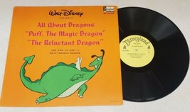 Disneyland Records &quot;All About Dragons&quot; Vinyl Record 1966 Puff The Magic Dragon - £17.67 GBP