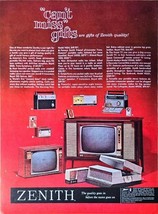 Zenith cant miss gifts TV Radio Record player -1961 Vintage Print Ad - $174.59 MXN
