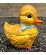 Adorable Baby Duckling w/ Bandana Hand Painted Ceramic Trinket Dish ~ Vi... - £9.87 GBP