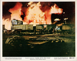 Gone With The Wind original re-release 1961 8x10 lobby card burning buil... - £27.73 GBP