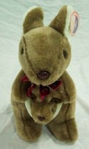 Vintage Australia Souvenirs Kangaroo With Baby Joey 9&quot; Plush Stuffed Animal Toy - £12.04 GBP