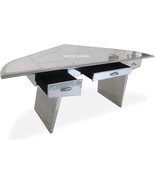 Aviator Executive Fighter Jet Wing Desk - Polished Aluminum (78 Inches) - €2.440,28 EUR