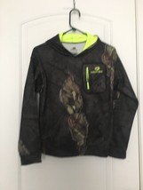Mossy Oak Boys Hoodie Pullover Size Large Youth Camo Black - $36.22