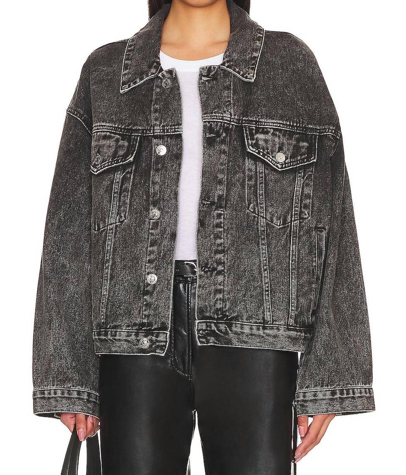 Steve Madden Sienna Denim Jacket Black Wash - $55.00
