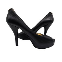 Michael Kors Black Genuine Leather Open Toe Platform Heels - £29.57 GBP