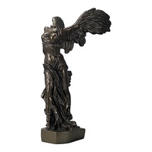 Winged Nike Victory of Samothrace Cast Marble Greek Statue Bronze Effect - $111.92