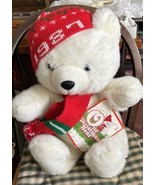 Vintage Dan Dee Christmas Teddy Bear Plush Kmart 1987 Red Hat Scarf New ... - €12,90 EUR