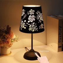 Touch Control Table Lamp Fixture Modern Reading Black Nightstand Bedside Metal - £39.08 GBP