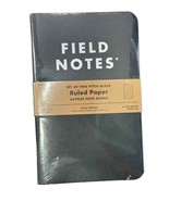 Set of 2 Field Notes Pitch Black Ruled Paper 64 Page Note Books 4-3/4&quot; X... - $15.83