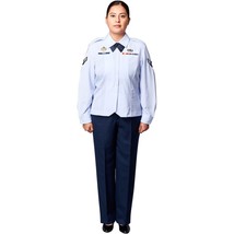 Womens Regulation Air Force Usaf Shirt Long Sleeve Uniform Dress Blue All Sizes - £25.61 GBP