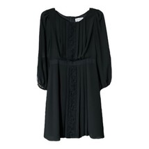 Jessica Simpson Womens Black Sheer-Sleeve Pleated Blouson Dress Size 2 - £11.44 GBP