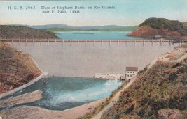 El Paso Texas TX Elephant Butte Dam on Rio Grande Postcard C09 - £2.23 GBP