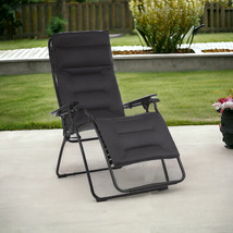 30&quot; Black Steel Outdoor Zero Gravity Chair with Black Cushion - $744.37 CAD