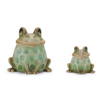 Terra Cotta Sitting Garden Frog (Set of 4) - $1,058.08 MXN