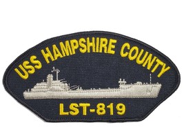 USS Hampshire County LST-819 Ship Patch - Great Color - Veteran Owned Business - £10.24 GBP