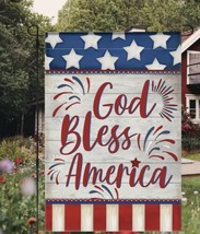 God Bless America~ Red White &amp; Blue Garden Flag ~ 12&quot; x 18&quot; ~ NEW! - $12.17