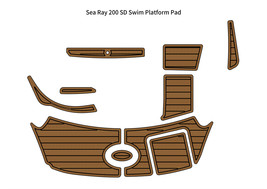 Sea Ray 200 SD Swim Platform Pad Boat EVA Foam Faux Teak Deck Floor Mat Flooring - £256.58 GBP