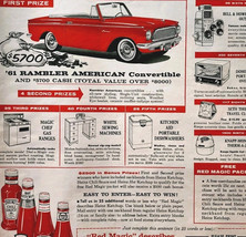 1961 Rambler American Convertible Advertisement Automobilia Heinz Ketchu... - $578.60 MXN