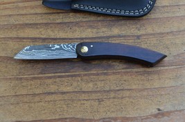 damascus real hand made beautiful folding knife From The Eagle Collection A1365 - $34.64