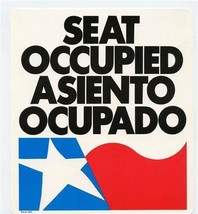 Texas International Airlines Occupied Asiento &amp; Blocked Load Distribution Card - £31.65 GBP