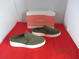 SOUL Naturalizer Truly-Cozy Faux Fur Lined Mules $80 - US Size 9 - Olive... - $24.74