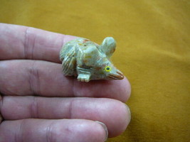 (Y-MOU-10) little MOUSE gray carving gem FIGURINE SOAPSTONE PERU pet MICE - $8.59