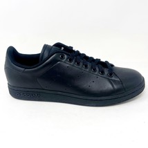 Adidas Originals Stan Smith 2 Triple Black Mens Retro Leather Sneakers G17076 - £70.21 GBP