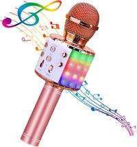 4 In 1 Karaoke Wireless Microphone With Led Lights, Portable Microphone,... - £17.39 GBP