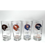 Arbys Glasses Collectors Set Denver Broncos Helmets Set Of 4 Tumblers 2011 - $62.27 CAD