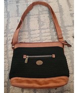 BOC Born Concept Cross Body Purse Leather Crochet Black Brown Adjustable... - €16,60 EUR