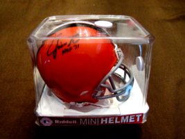 Jim Brown Hof 71 Cleveland Browns Signed Auto Riddell Mini Helmet Mm Coa Beauty - £466.02 GBP
