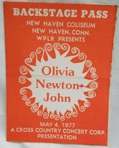 OLIVIA NEWTON-JOHN - VINTAGE ORIGINAL 1977 CLOTH TOUR CONCERT BACKSTAGE ... - £65.26 GBP