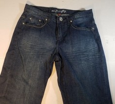 MS. FIREFLY WOMEN&#39;S DISTRESSED DENIM BLUE JEANS SIZE 4 COTTON BOOT CUT R... - $6.70 CAD