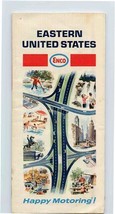 Enco Map of Eastern United States Happy Motoring 1968 - £9.36 GBP